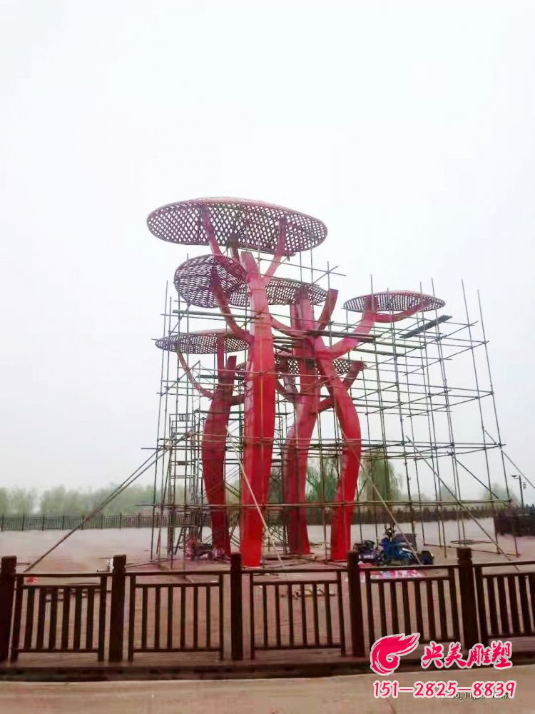 不銹鋼樹-公園大型不銹鋼抽象樹形雕塑景觀圖片