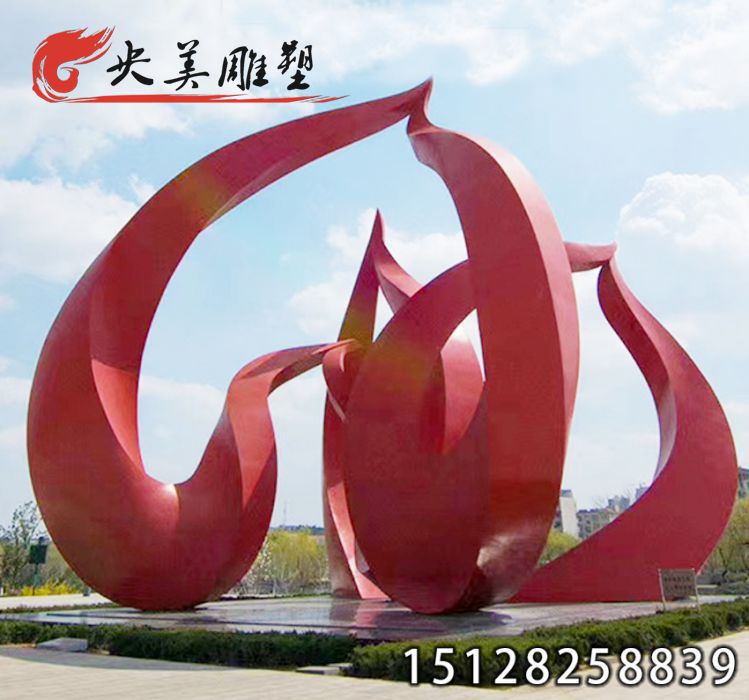 不銹鋼抽象雕塑-大型城市景觀標志性地標雕塑圖片