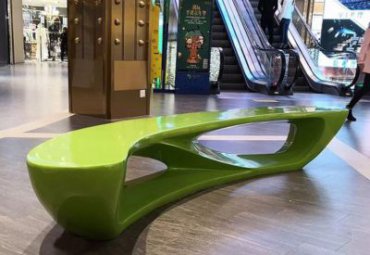 玻璃鋼座椅-公園園林商場(chǎng)廣場(chǎng)大型鏤空幾何座椅雕塑