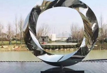 不銹鋼幾何圓環(huán)-戶外園林廣場城市景觀雕塑