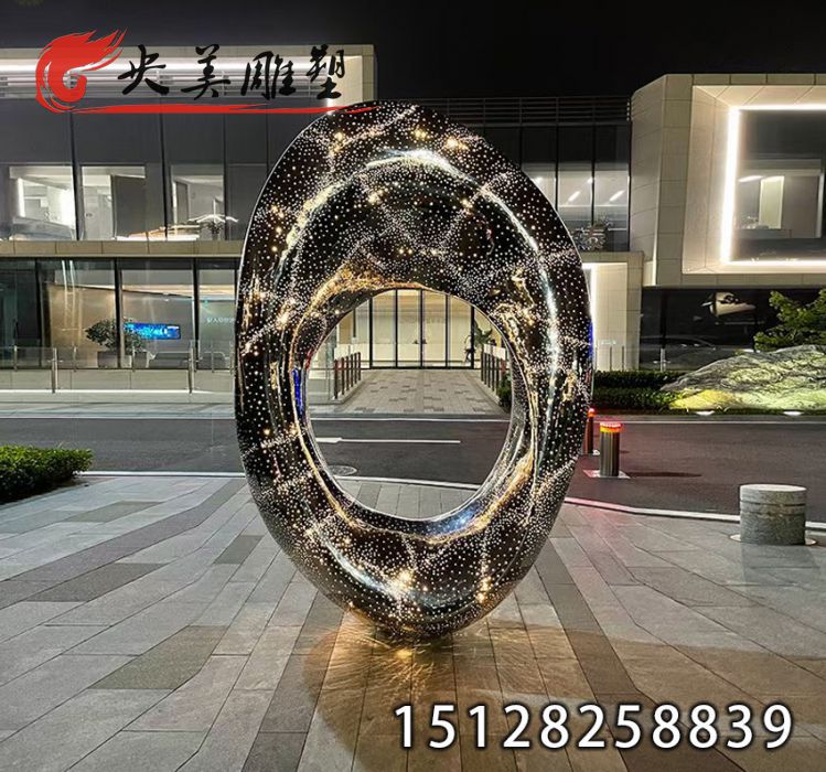 不銹鋼圓環(huán)-戶外廣場庭院園林景觀城市雕塑圖片