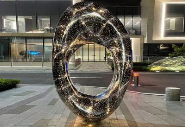不銹鋼圓環(huán)-戶外廣場庭院園林景觀城市雕塑