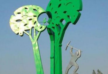 廣場不銹鋼抽象樹雕塑