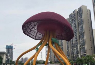 小區(qū)廣場大型抽象鏤空八爪魚雕塑