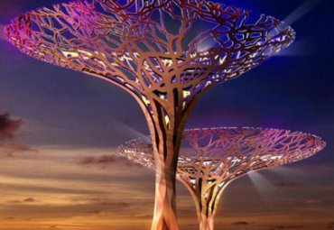 廣場不銹鋼鏤空抽象樹雕塑