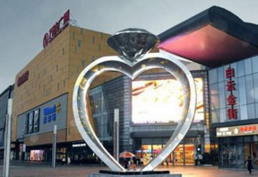 廣場(chǎng)不銹鋼鉆戒雕塑