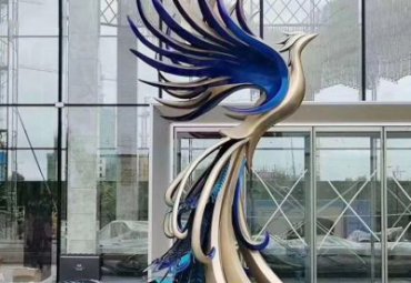 廣場(chǎng)不銹鋼鳳凰雕塑