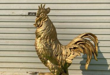 廣場裝飾鑄銅公雞擺件雕塑