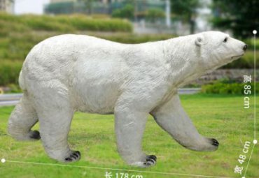 動(dòng)物園擺放大型玻璃鋼仿真北極熊雕塑