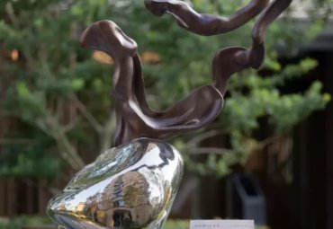 園林廣場擺放不銹鋼抽象藝術(shù)景觀雕塑