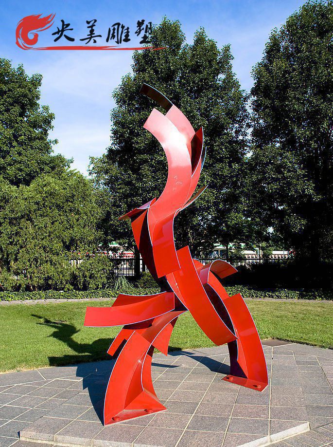園林廣場擺放不銹鋼抽象藝術(shù)雕塑圖片