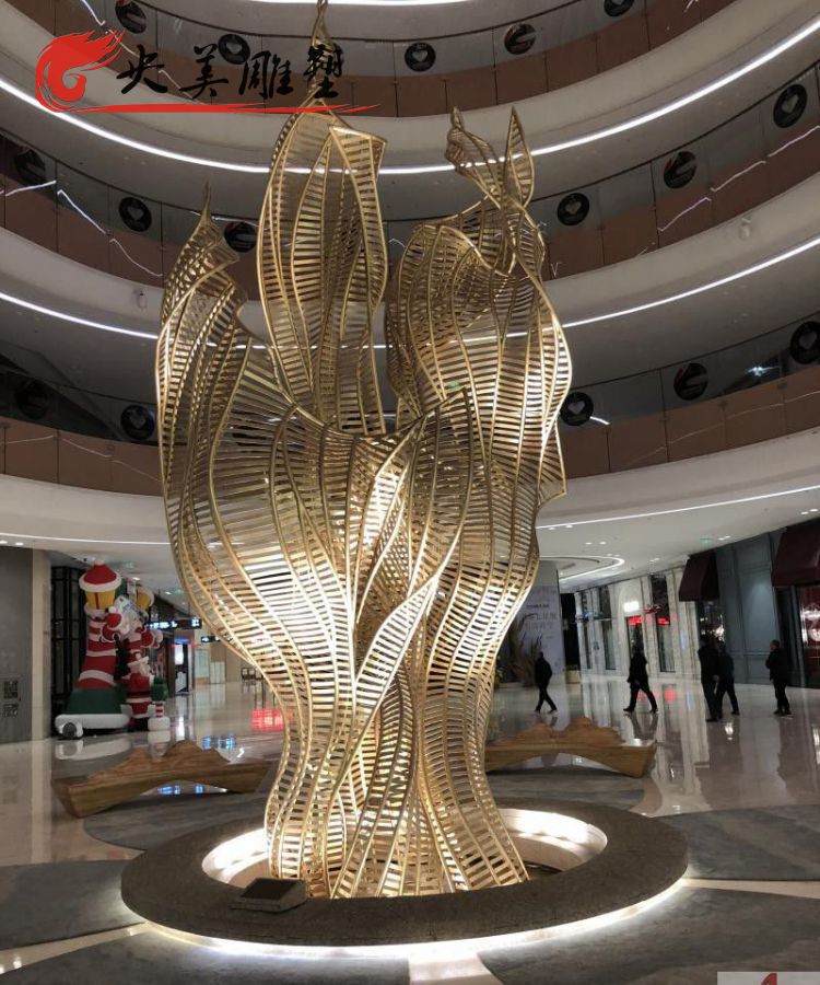 商場(chǎng)裝飾不銹鋼鏤空藝術(shù)景觀雕塑圖片