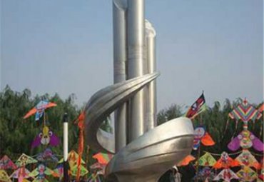 校園擺放不銹鋼抽象粉筆雕塑