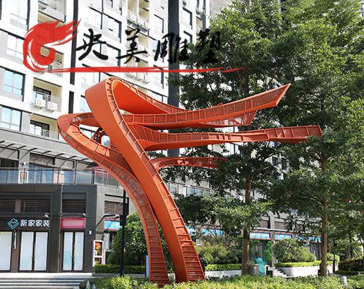 廣場(chǎng)不銹鋼抽象造型景觀雕塑圖片