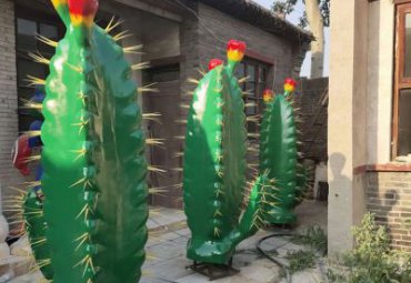 公園擺放玻璃鋼仿真仙人掌雕塑