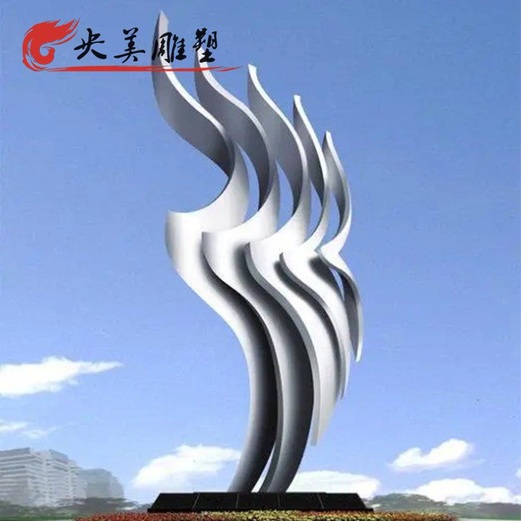 不銹鋼抽象大雁景觀動(dòng)物雕塑圖片