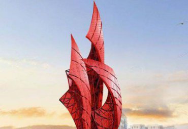 大型不銹鋼創(chuàng)意船帆景觀標識雕塑廣場擺件