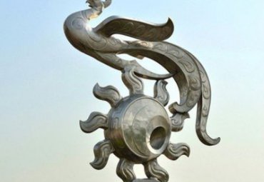 廣場(chǎng)不銹鋼抽象鳳凰景觀(guān)雕塑